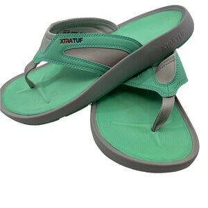 Xtratuf Pegasus Women's Green Slip Resistant Flip Flop Sandals Size 10 US